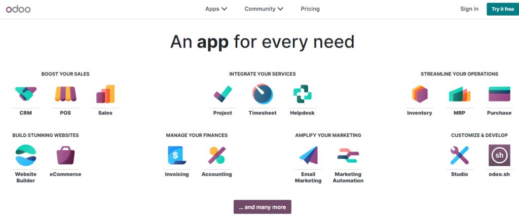 odoo hr tool's various apps
