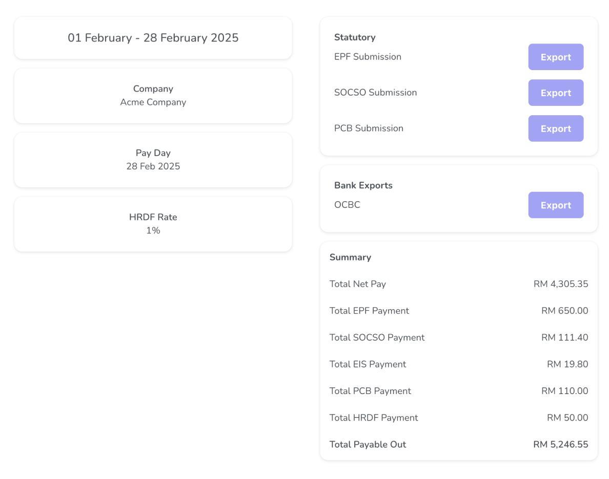 Neuhr Payroll screenshot