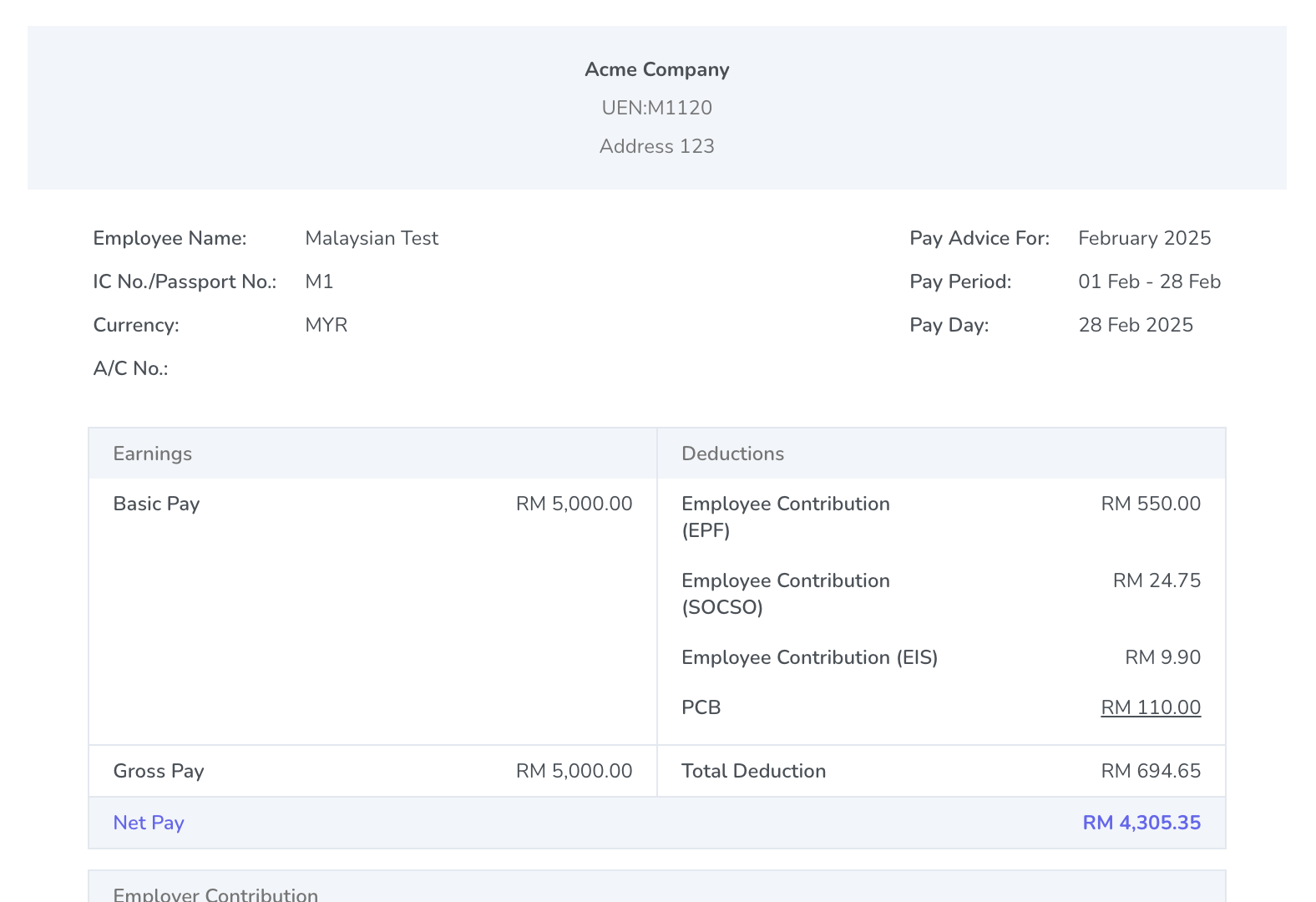 Neuhr Payroll screenshot