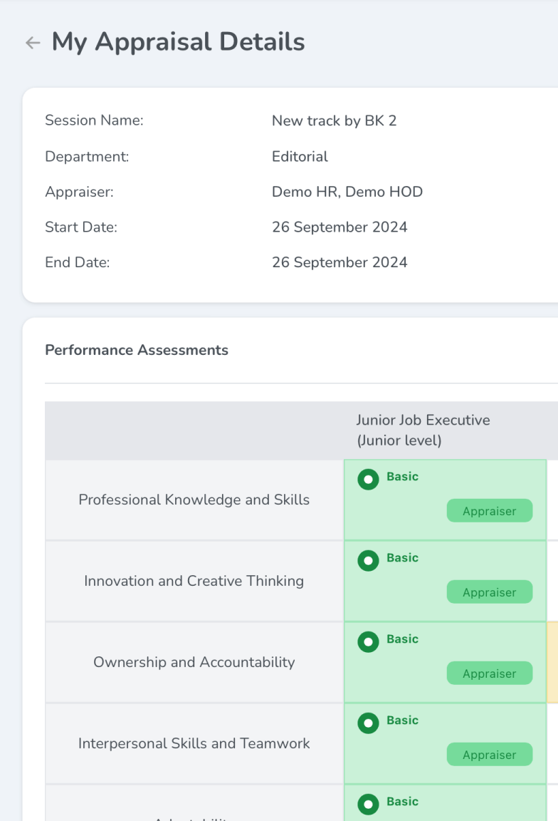 Appraisal System