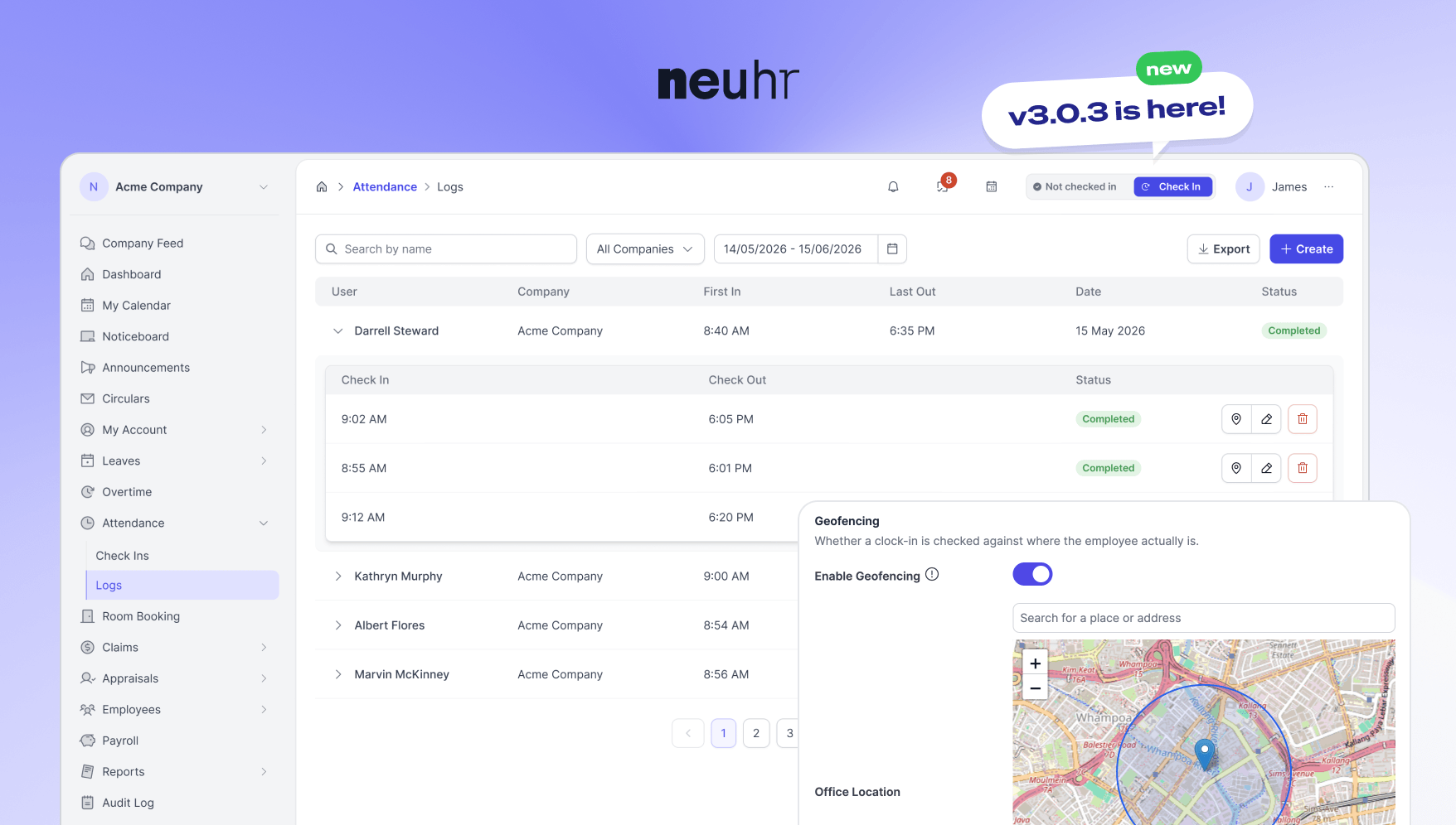 NeuHR 3.0.3: Smarter Attendance, More Flexible Payroll